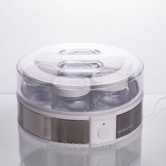 Йогуртниця електрична на 7 баночок по 180 (мл) апарат для приготування йогурту 20 Вт йогуртниця для дому SK-08017 | Зображення 6