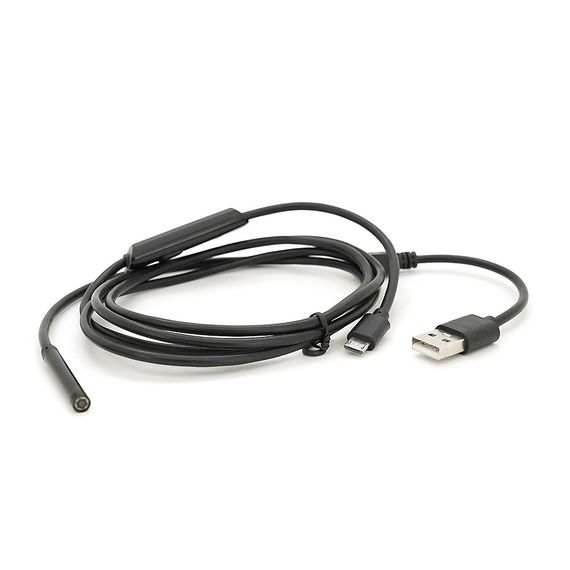 Універсальний ендоскоп 2в1 (USB/MicroUSB) для смартфона/ПК, камера 5.5мм, м'який кабель 1, 5м, з LED-підсвічуванням, IP67