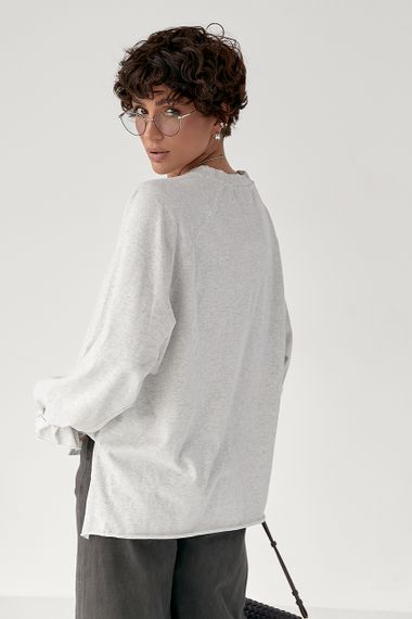 Однотонний вільний лонг - світло-сірий цвет, ONE SIZE (є розміри) | Зображення 1