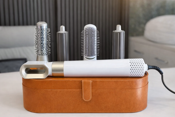 Стайлер Hot Air Styler 5в1 для укладання волос, 1000 Вт, 5 насадок, з кейсом Білий