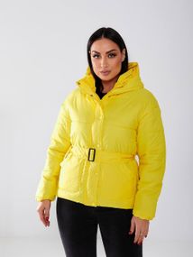 Куртка з поясом, арт. 332, жовтий