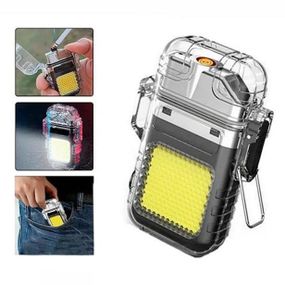 Запальничка спіральна водонепроникна електронна з LED ліхтариком та зарядкою від USB