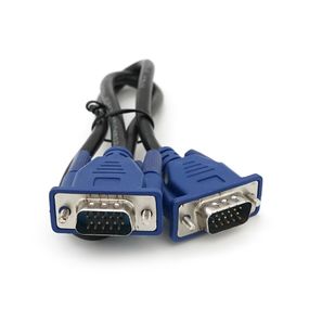 Кабель Merlion VGA 3 + 2 0.5m, male to male (тато-тато),  чорно-синій, пакет Q250