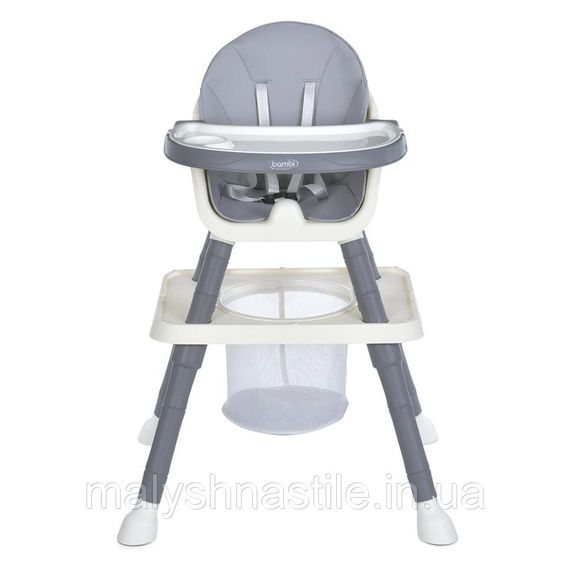 Детский стульчик для кормления 2 в 1 M 6041 Gray | Зображення 4