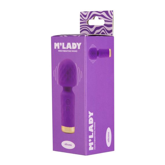Вібромасажер M’Lady Mini Vibrating Wand Purple Sex Aura | Зображення 2