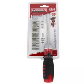 Викрутка з тріскачкою та бітами 12 в 1 Haisser 117173
