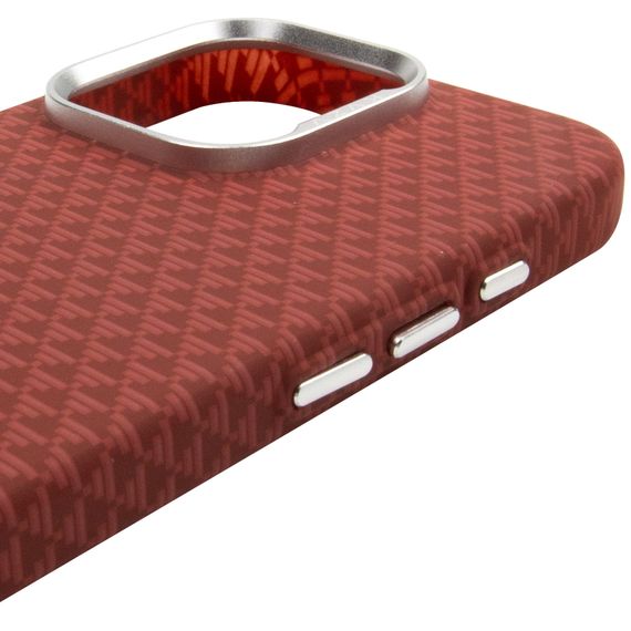 Чохол TPU+PC KVZV Triangular Pattern with Magnetic Fit для Apple iPhone 15 Pro (6.3") Red | Зображення 3