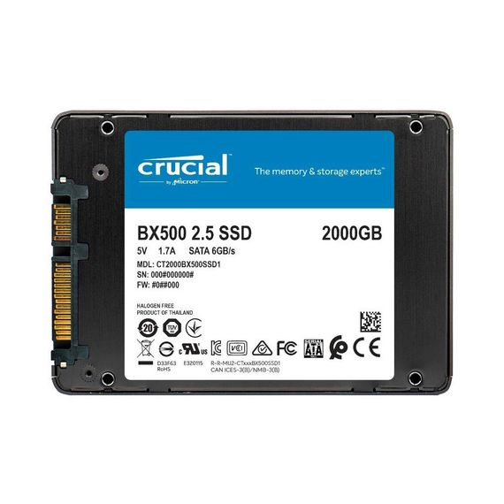 Накопичувач SSD 2.5" 2TB Micron (CT2000BX500SSD1) | Зображення 1