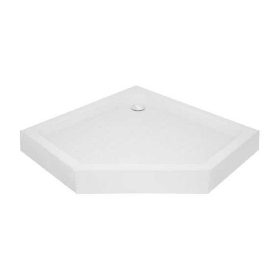 Lidz Душевой поддон DOZORCA SC90x90.LOW, низкий, пятиугольный, акриловый + ножки, диаметр слива 50 мм