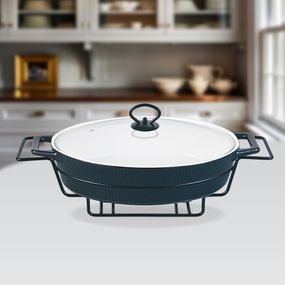Мармит овальный Maestro MR-11360-74 32.5 см 1.5 л синий