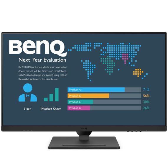 TFT 31.5" BenQ BL3290QT, IPS, 2K QHD, 75Hz, HDMI, DP, DP-out, USB-C, HAS, USB-hub, колонки, чорний | Зображення 4