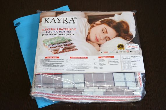 Електропростирадло 120*160 см Kayra з терморегулятором Червоне | Зображення 1