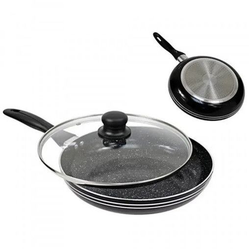 Глибока сковорідка для індукційної плити UNIQUE UN-5164 24 см, Сковорідка IW-607 гарантія якості | Зображення 2