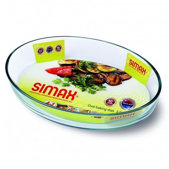 Форма для запікання скляна жароміцна Simax 7126 овальна 3 л