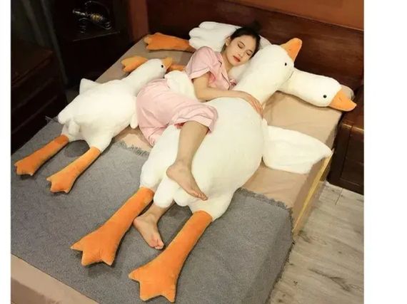 190 см М'яка плюшева іграшка подушка обіймашка Гусак | Зображення 4