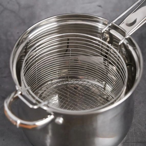 Каструля-фритюрниця Bohmann BH-1667 FR, 3.4 л, 18 см, з нержавіючої сталі з кришкою | Зображення 5