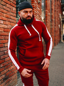 Костюм Лампас Зима бордо-білий S