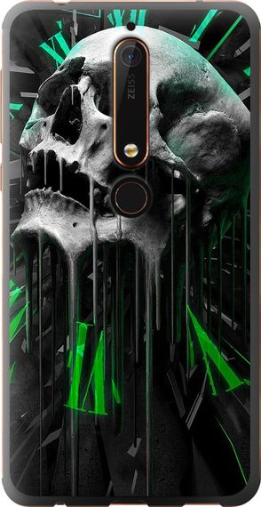 Чехол на Nokia 6 2018 Череп-часы "4100u-1386-17620"
