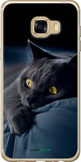 Чохол на Samsung Galaxy C5 C5000 Димчастий кіт "825t-301-2448"