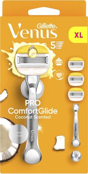 Бритва Gillette Venus Pro ComfortGlide Coconut (станок + 3 змінні касети + тримач) | Зображення 1