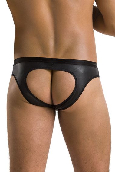 Сексуальні труси з вирізами Passion 041 SLIP OPEN JOE, Чорний, 2XL, 3XL, Великі розміри | Зображення 1