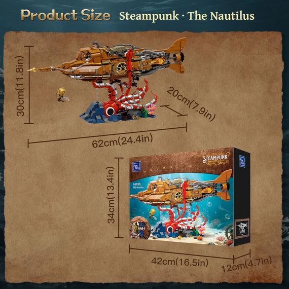 Конструктор Pantasy Steampunk- Наутілус (85029) | Зображення 7
