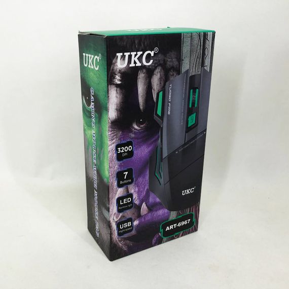 Мишка провідна ігрова UKC 6967 HU-547 з килимком | Зображення 1