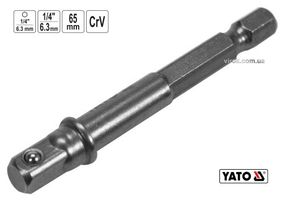 Тримач-адаптер торцевих головок YATO 1/4" 65 мм HEX- 1/4" (YT-04625)