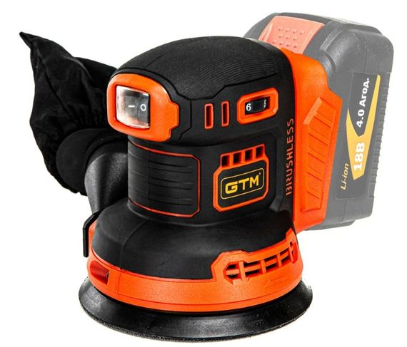 Акумуляторна ексцентрикова шліфмашина GTM OSC18/125BL без АКБ і ЗП (OSC18/125BL_BARE TOOL)