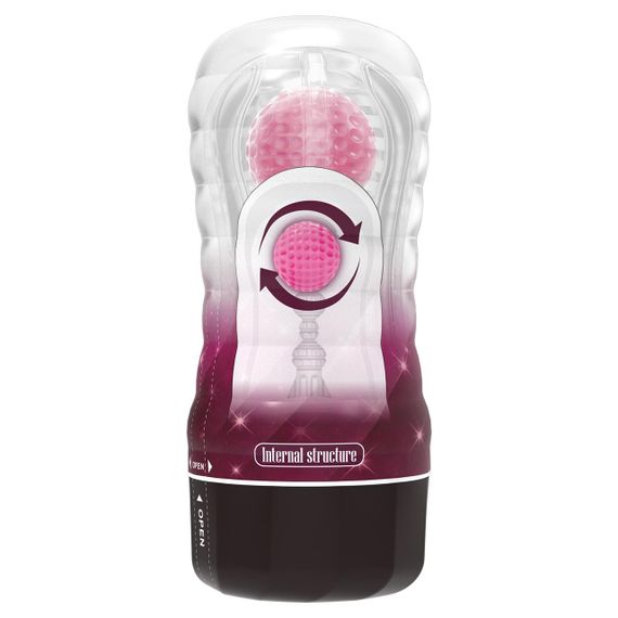 Прозрачный мастурбатор вагина PRETTY LOVE VACUUM CUP MASTURBATOR Black Hole ABS TPR Sex Aura | Зображення 5