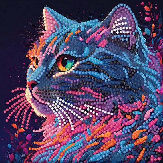 Алмазная мозаика "Взрыв цветов" ZAV1818-4, 18х18 см