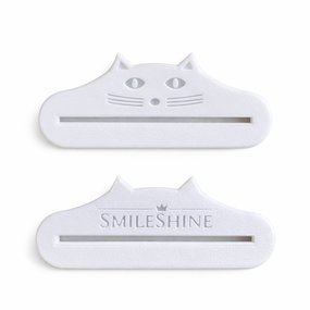 Дозатор-витискач для зубної пасти "SmileShine" Кіт, білий