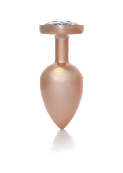 Анальна пробка - Jewellery Pearl Gold Heart Plug Clear L | Зображення 4