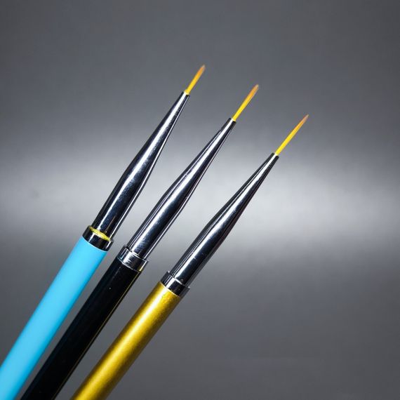 Набір пензликів для розпису, вензелів і френча (3шт)