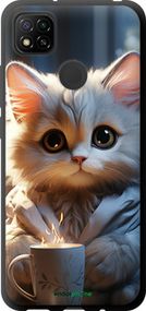 Чохол на Xiaomi Redmi 9C Білий кіт "5646b-2035-2448"
