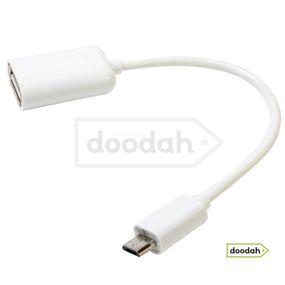 Кабель OTG micro usb на USB мама 17см White CARPRIE - підключення usb флеш до телефону