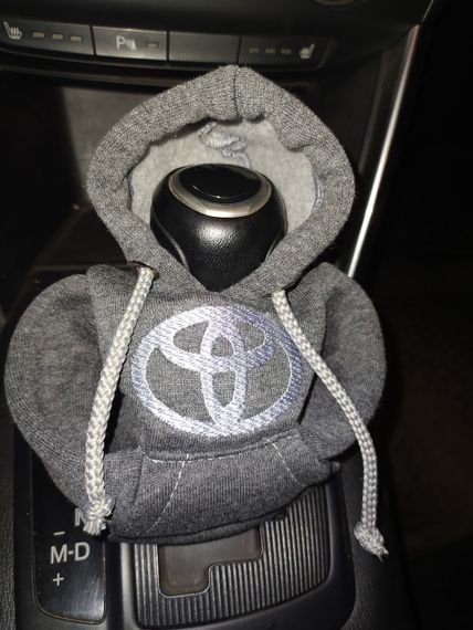 Чехол кофта Худи аксессуар на КПП Car Hoodie тойота toyota серый подарок автомобилисту 10070