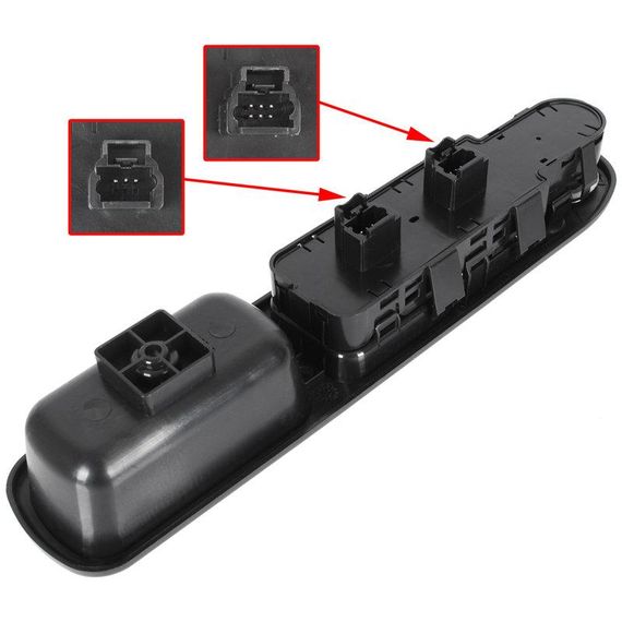 Peugeot 307 00-12 панель управления левым стеклоподъемником и зеркалом Пежо блок кнопок переключения (6554E4) | Зображення 1