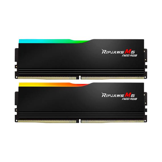 Модуль пам&#039;яті для комп&#039;ютера DDR5 48GB (2x24GB) 6000 MHz Ripjaws M5 Neo RGB Matte Black G.Skill (F5-6000J3036F24GX2-RM5NRK)