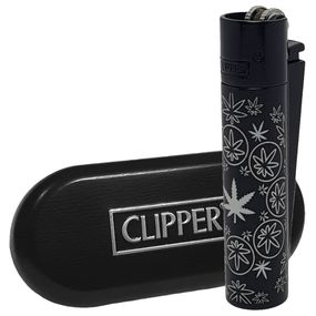 Газовая Металлическая Зажигалка Клиппер Clipper "Leaves Black"
