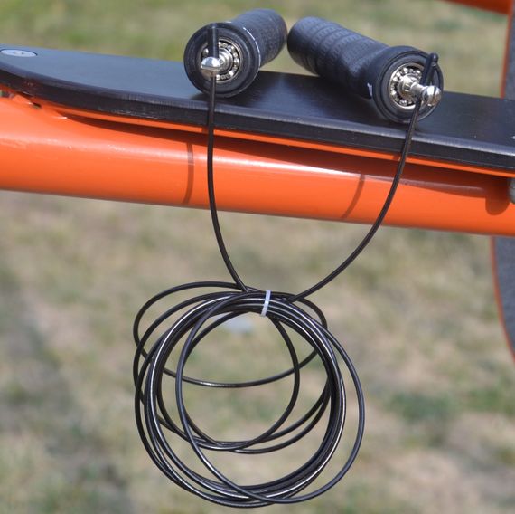 Скакалка швидкісна на підшипниках Паверплей 4208 Fitness Jump Rope Чорна (3m.) | Зображення 3