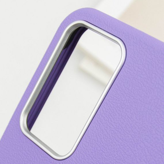Шкіряний чохол Leather Case Metal Buttons для Samsung Galaxy S23 FE Light Purple | Зображення 4