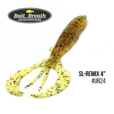 Силіконова приманка, Їстівний силікон Bait Breath SL-Remix 4" (7 шт.) (Ur24 Pumpkin / green・seed)