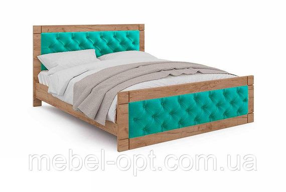 Ліжко двоспальне Natali 180x200 см Дуб Тахо/велюр Light Teal (ніжно бірюзовий) вибір кольору оббивки | Зображення 9