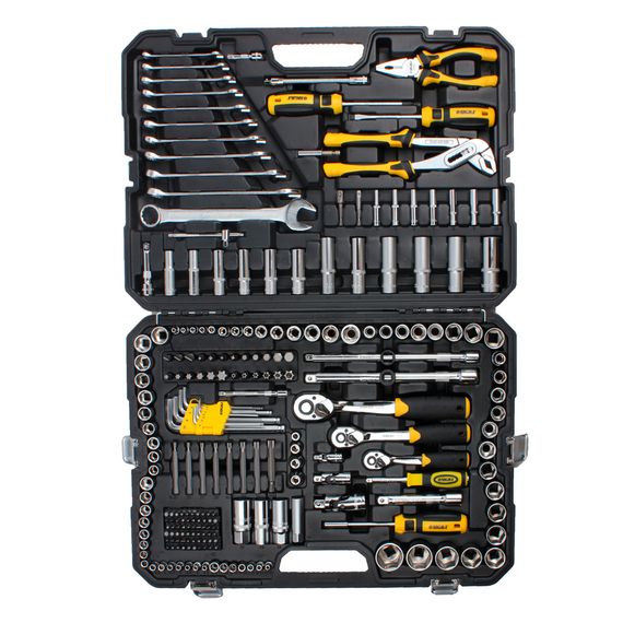 Набір насадок торцевих і біти, ключів, інструментів Sigma 1/4",  3/8″, 1/2″ 233 шт CrV (6003871)