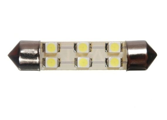 Світлодіодна софітна автолампа T10, 40-42mm, 6pcs 3528 (45 Lm) (6000К) Foton