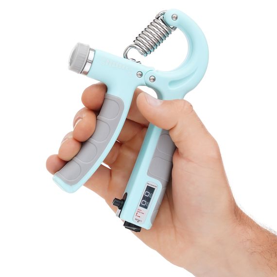 Еспандер кистьовий Cornix 5-60 кг з регульованим навантаженням та лічильником XR-0266 Mint/Grey | Зображення 1