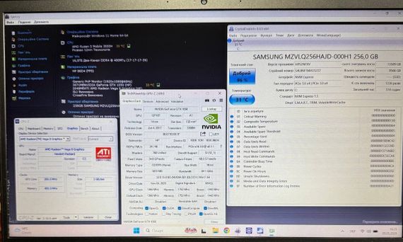 Игровой ноутбук HP Pavilion Gaming 15-ec0013dx / 15.6" (1920x1080) TN / AMD Ryzen 5 3550H (4 (8) ядер по 2.1 - 3.7 GHz) / 16 GB DDR4 / 256 GB SSD / nVidia GeForce GTX 1050, 3 GB GDDR5, 96-bit / WebCam / Win 11 Pro б/у | Зображення 9