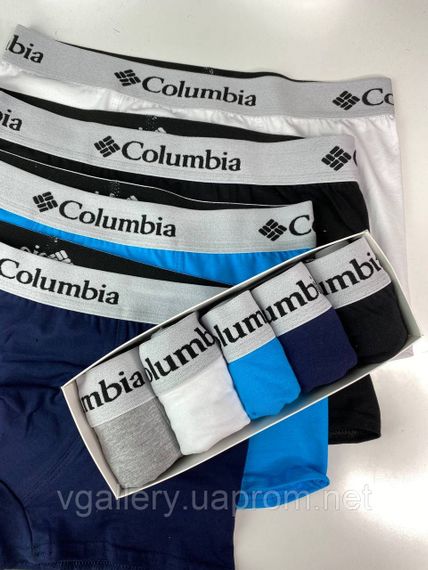 Набір трусів Columbia, подарунковий комплект трусів Коламбія в коробці на 2-5 штук, білизна Columbia 2-5 шт
