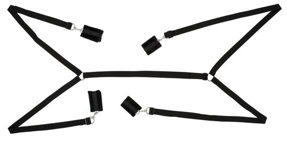 Набор БДСМ ремни на кровать - BK Bed Shackles, Черный | Зображення 2